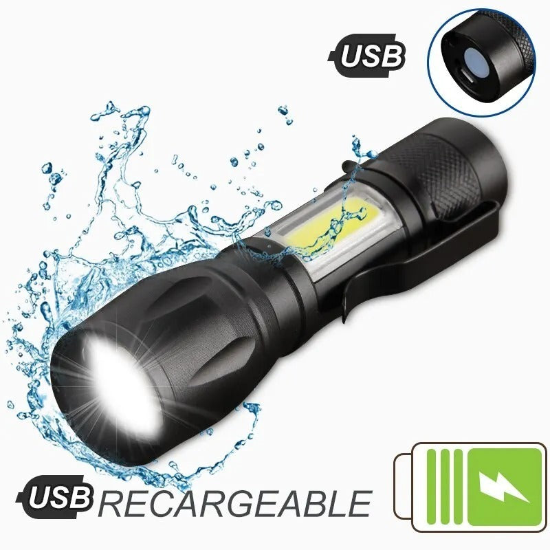 MINI LINTERNA TACTICA RECARGABLE
